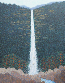 油絵「那智の滝」の写真