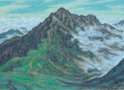 油絵「剣岳（信州）」の写真