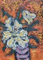 油絵「花（カサブランカ）」の写真