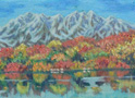 油絵「八ヶ岳・仙人池」の写真