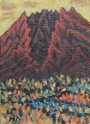 油絵「明けの根子岳」の写真