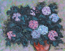 油絵「紫陽花」の写真