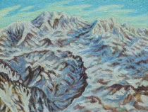 油絵「立山連峰」の写真