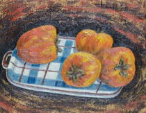 油絵「柿」の写真
