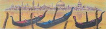 オイルパステル「ゴンドラのある風景」の写真