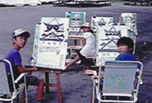 絵画教室の小倉城スケッチの写真