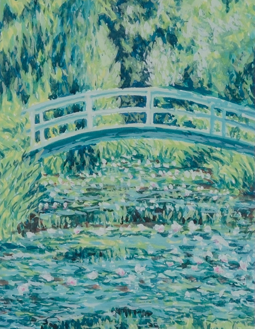 睡蓮の池と日本の橋