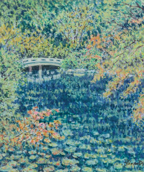水彩「湖映」の写真
